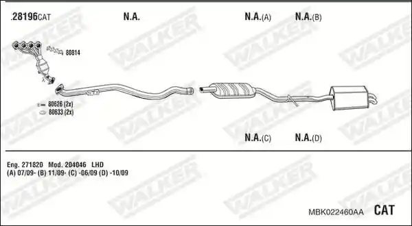 WALKER MBK022460AA