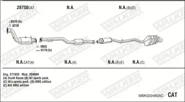 WALKER MBK022460AC