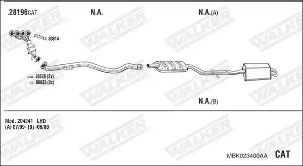 WALKER MBK023400AA