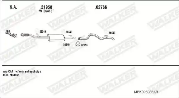 WALKER MBK026985AB