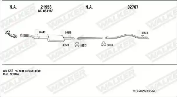 WALKER MBK026985AC