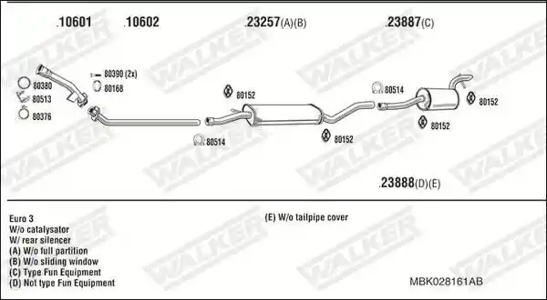 WALKER MBK028161AB