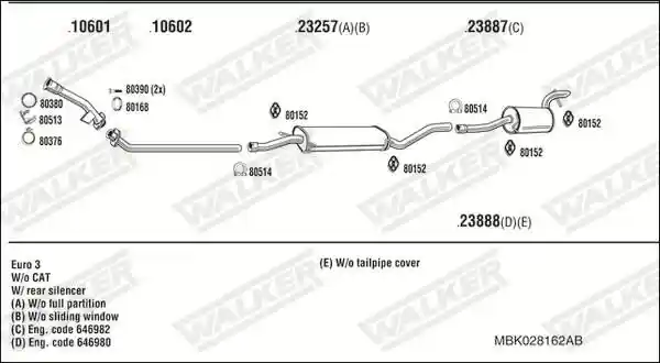 WALKER MBK028162AB
