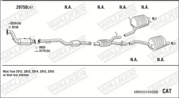 WALKER MBK031042BB