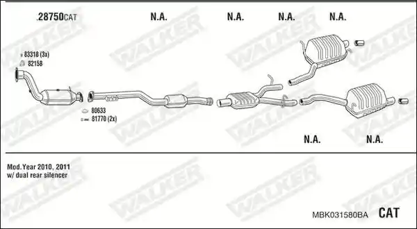 WALKER MBK031580BA