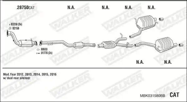 WALKER MBK031580BB