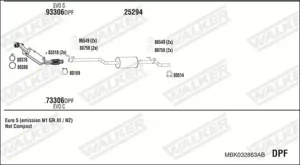 WALKER MBK032863AB