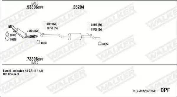 WALKER MBK032870AB
