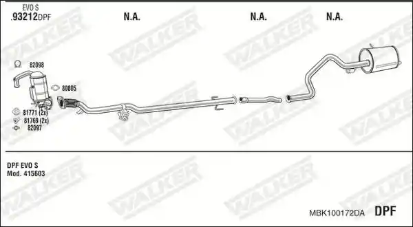 WALKER MBK100172DA