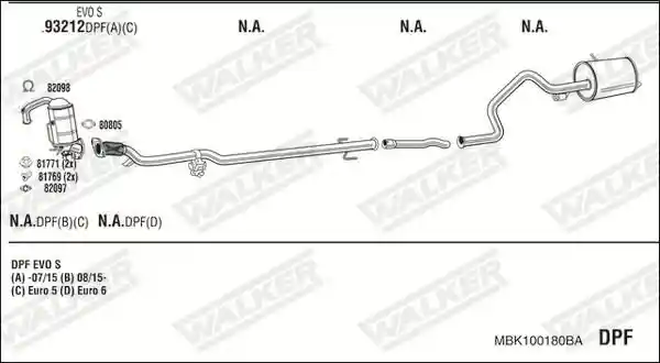 WALKER MBK100180BA