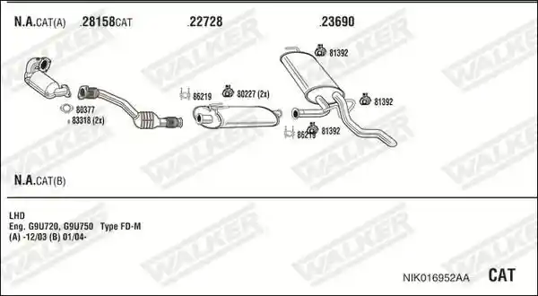 WALKER NIK016952AA