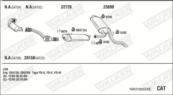 WALKER NIK016952AE