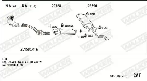 WALKER NIK016952BE