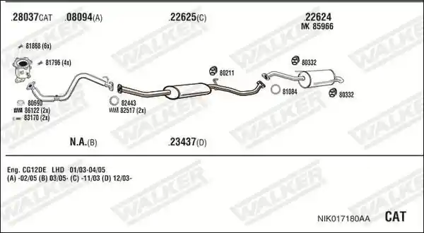 WALKER NIK017180AA