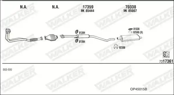 WALKER OP45015B
