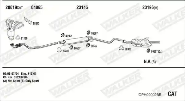 WALKER OPH09002BB