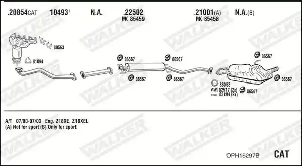 WALKER OPH15297B