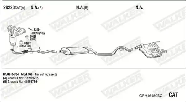WALKER OPH16450BC