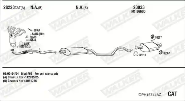 WALKER OPH16744AC