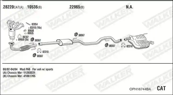 WALKER OPH16744BA