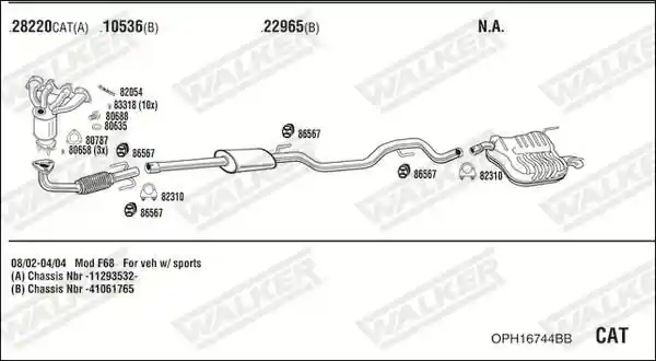 WALKER OPH16744BB