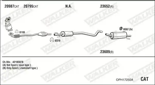WALKER OPH17250A