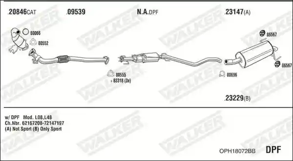 WALKER OPH18072BB