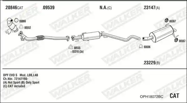 WALKER OPH18072BC