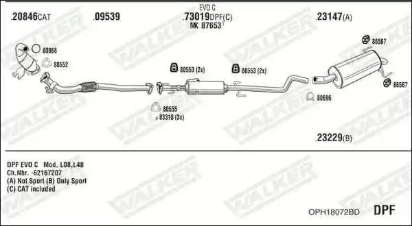 WALKER OPH18072BD