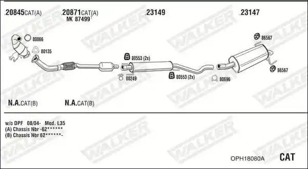 WALKER OPH18080A