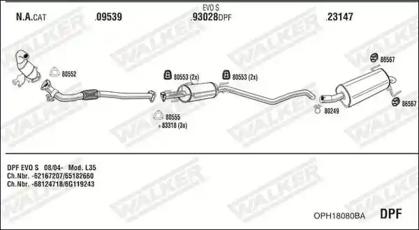 WALKER OPH18080BA
