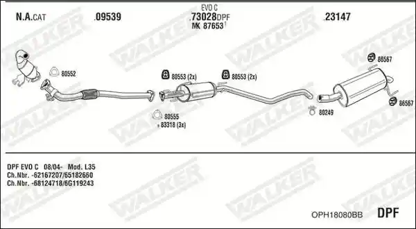 WALKER OPH18080BB