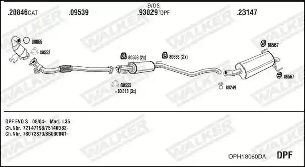 WALKER OPH18080DA