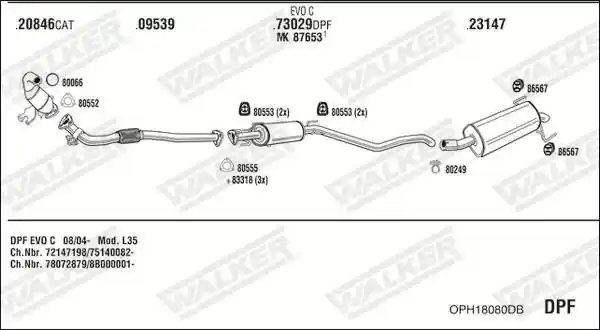 WALKER OPH18080DB