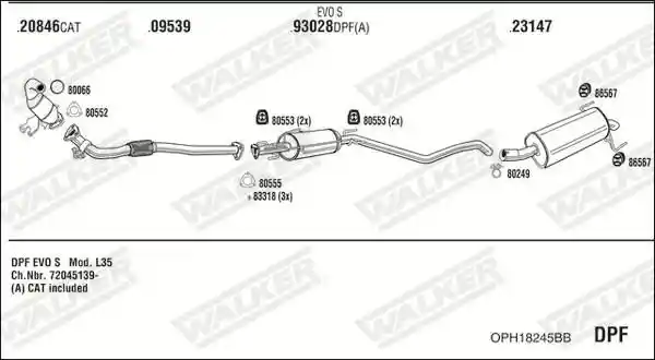 WALKER OPH18245BB