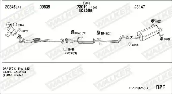 WALKER OPH18245BC