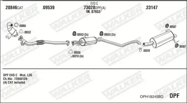 WALKER OPH18245BD