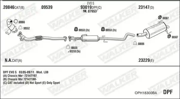 WALKER OPH18300BA