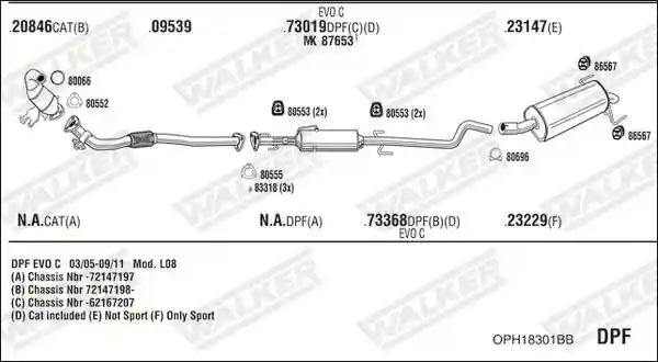 WALKER OPH18301BB