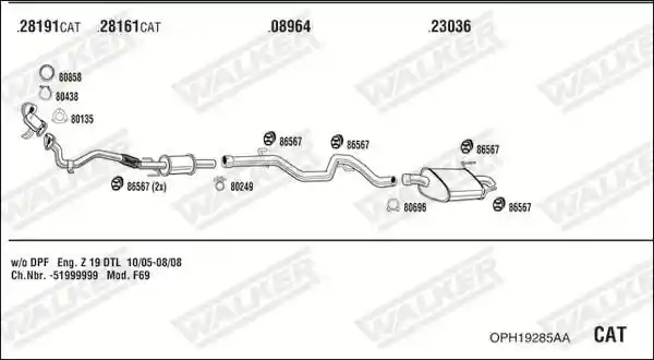 WALKER OPH19285AA