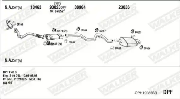 WALKER OPH19285BB