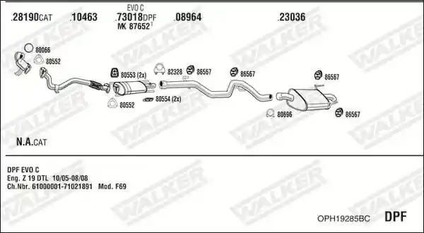 WALKER OPH19285BC