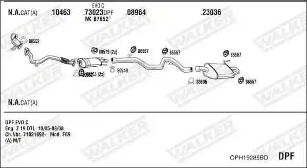 WALKER OPH19285BD