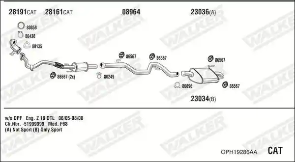 WALKER OPH19286AA