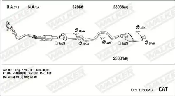 WALKER OPH19286AB