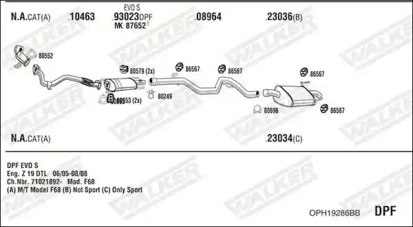 WALKER OPH19286BB