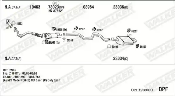 WALKER OPH19286BD