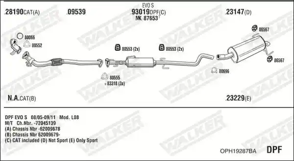 WALKER OPH19287BA