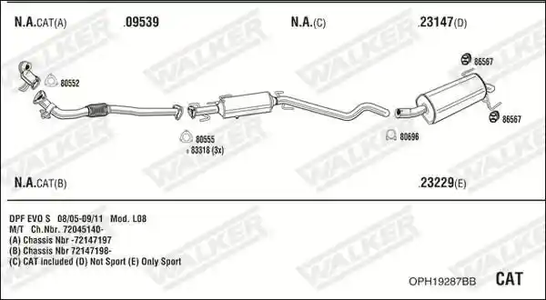 WALKER OPH19287BB