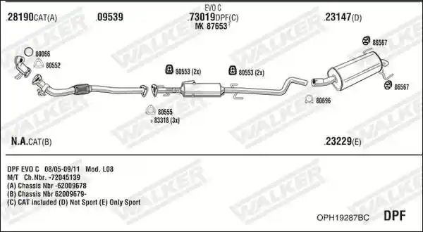 WALKER OPH19287BC